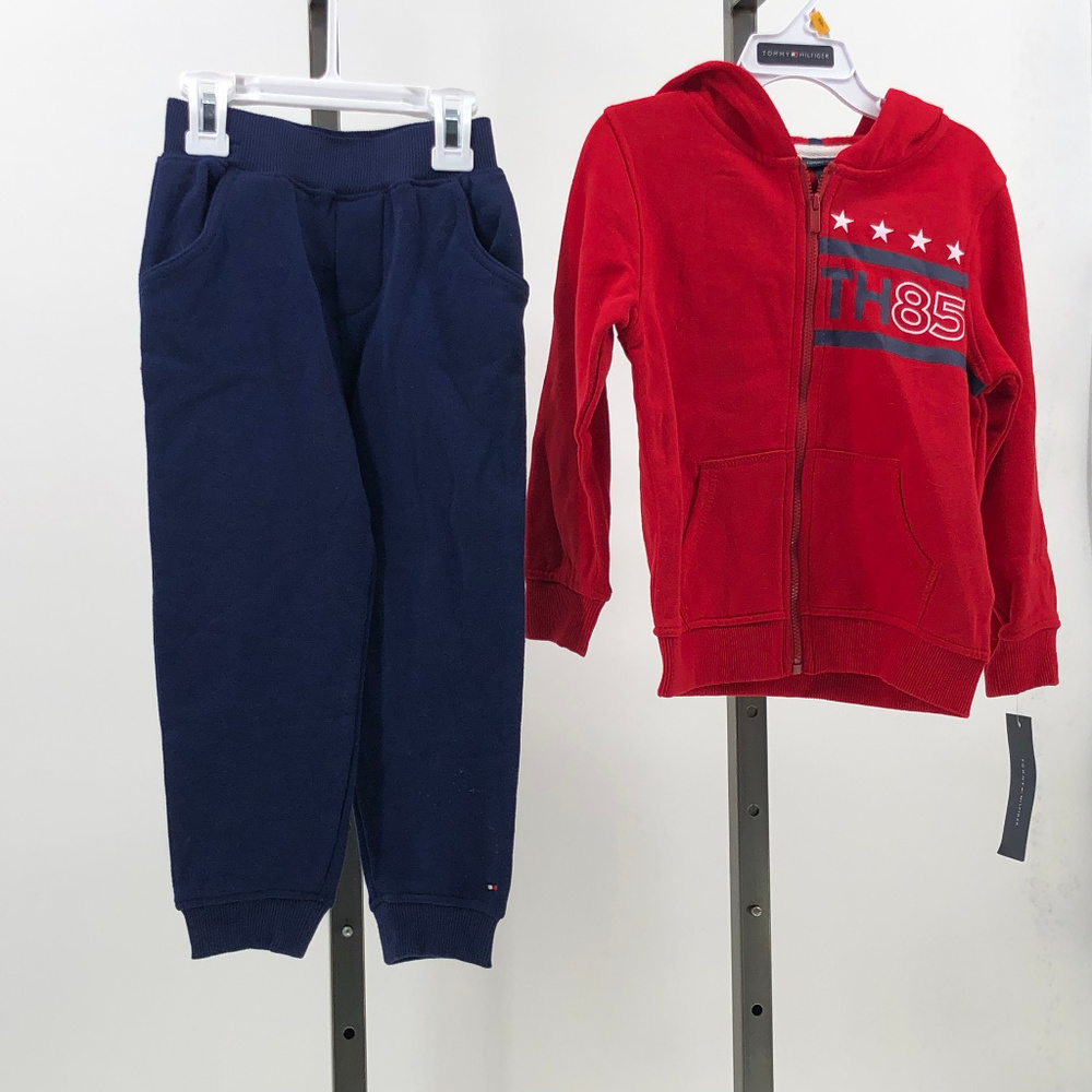 Tommy Hilfiger 2 piece hooded zip sweatshirt sz 3T